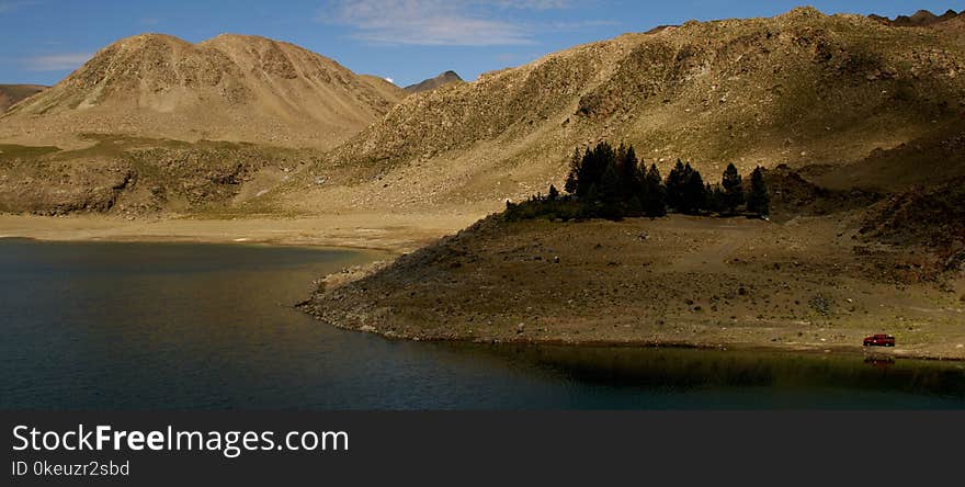 The apasible big volcano of the maule lagoon