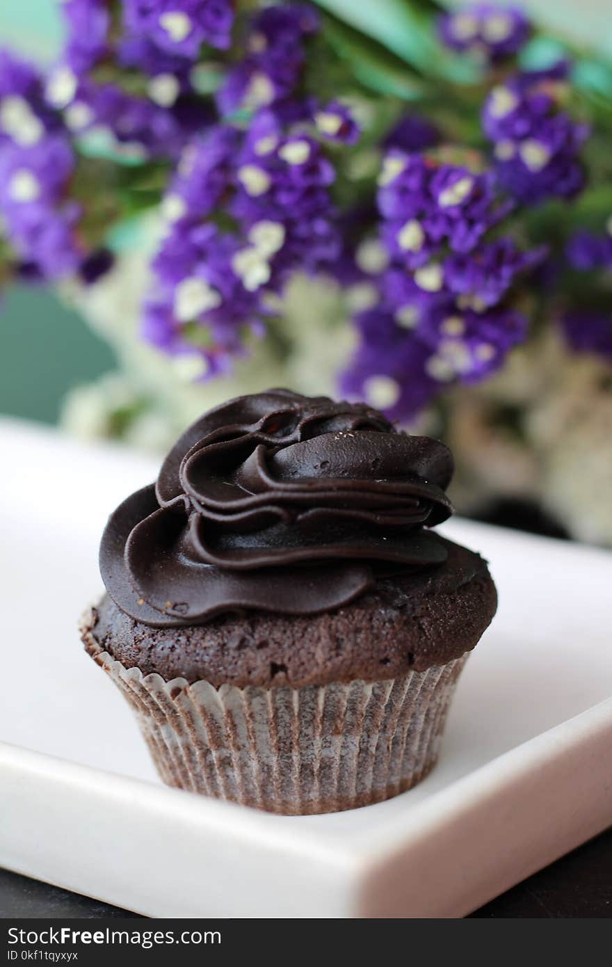 Close-up Photography of Chocolate Cupcake