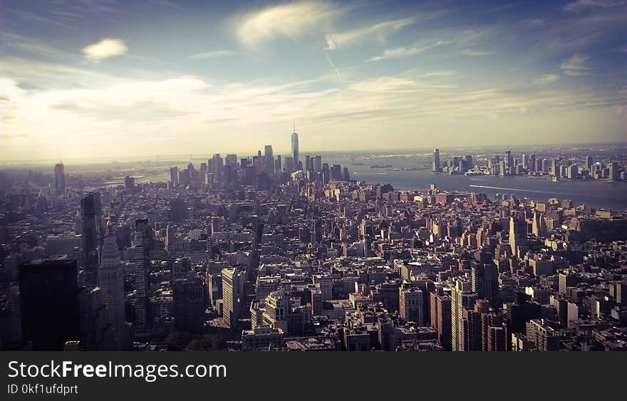 Bird&#x27;s Eye View of High Rise Building