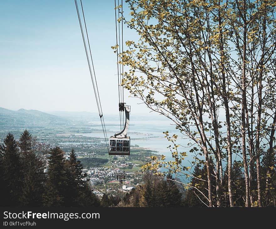 White Cable Car