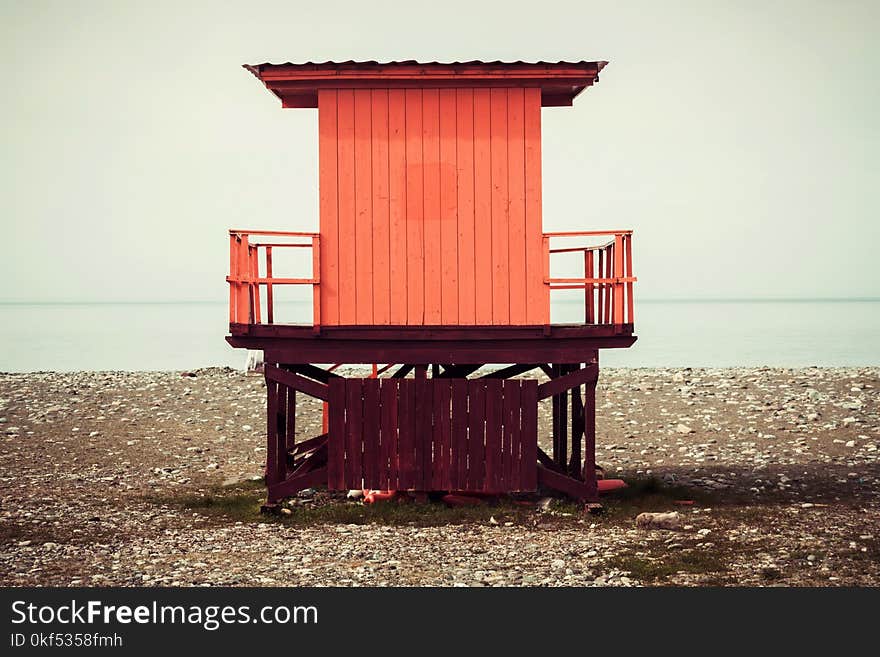 Life savers box in the beach