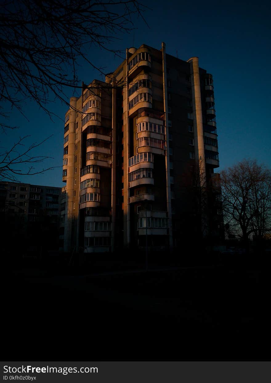 Brown and Beige High Rise Building