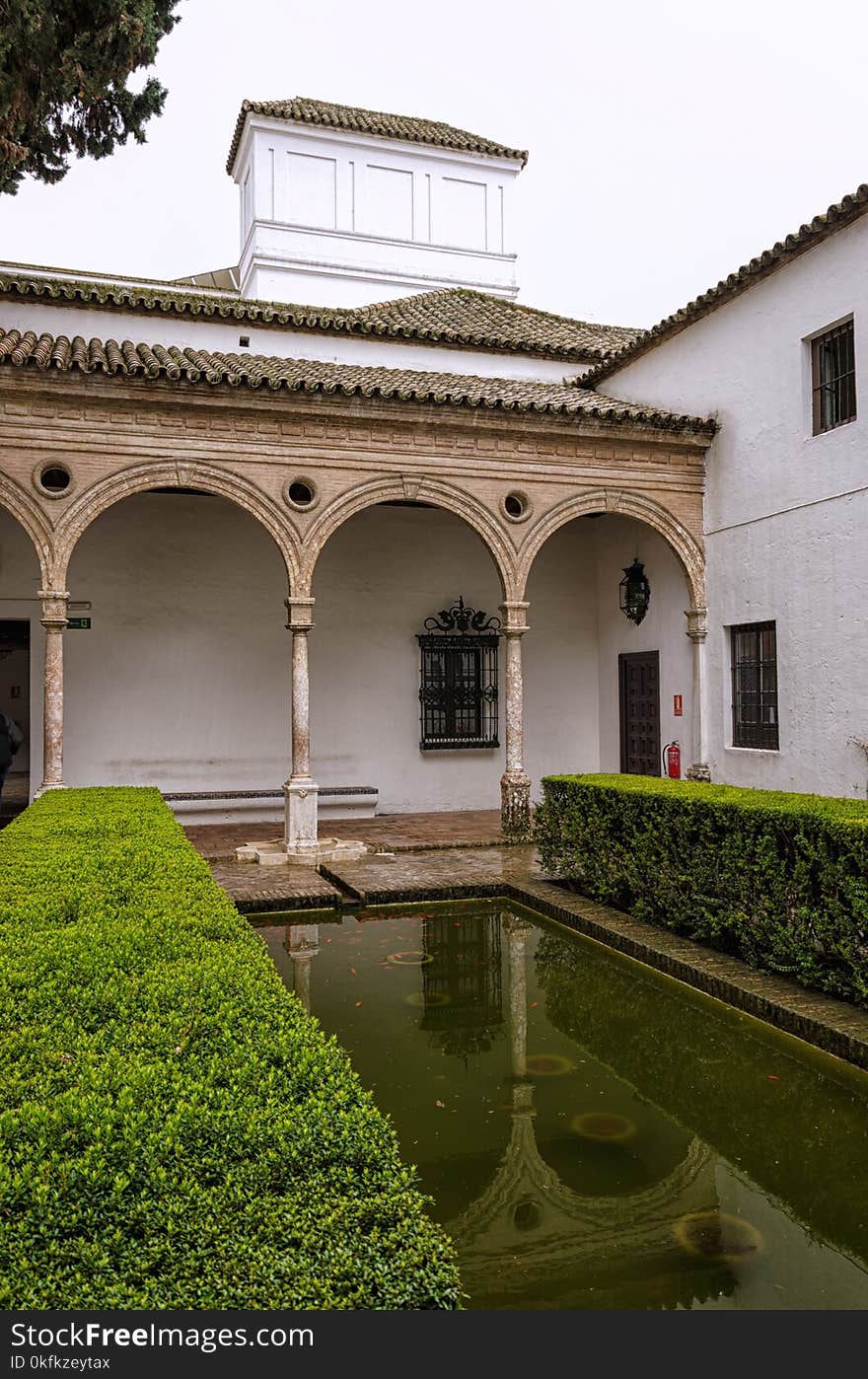 Architecture, Estate, Courtyard, Column