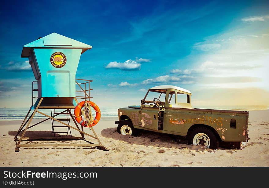 Sky, Car, Vehicle, Sand