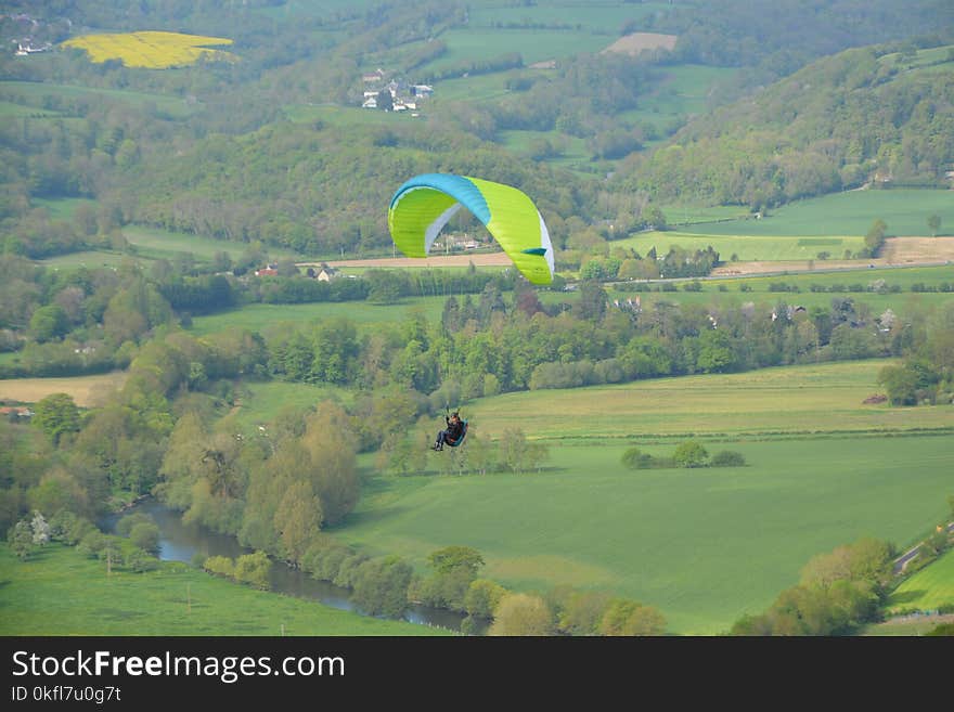 Paragliding, Air Sports, Grassland, Ecosystem