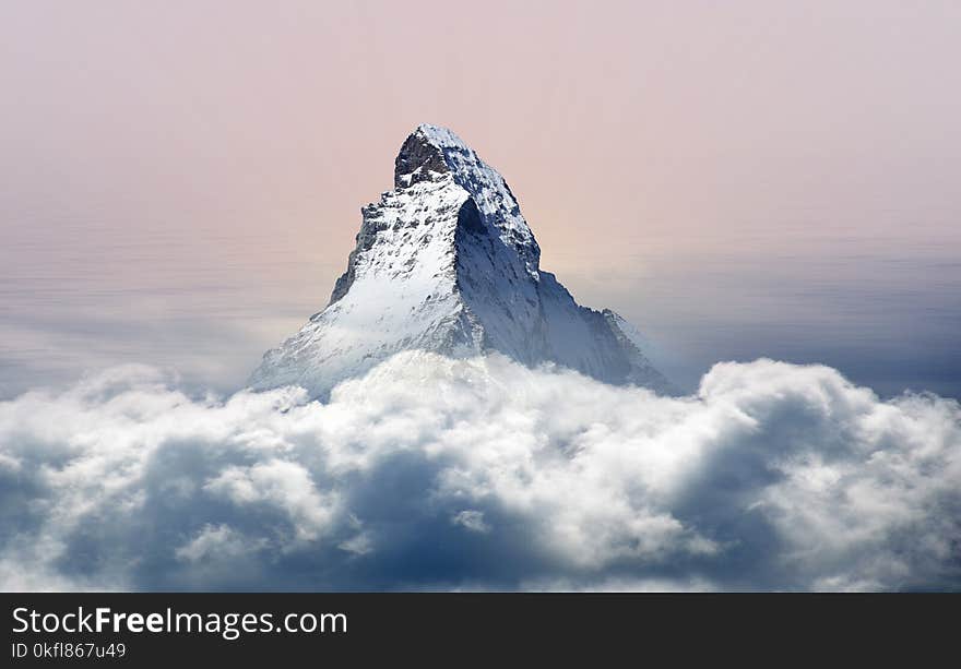 Sky, Mountainous Landforms, Mountain, Cloud