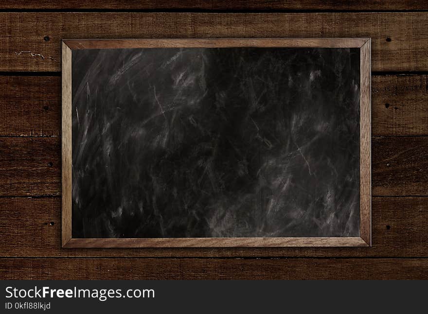 Blackboard, Picture Frame, Wood, Texture