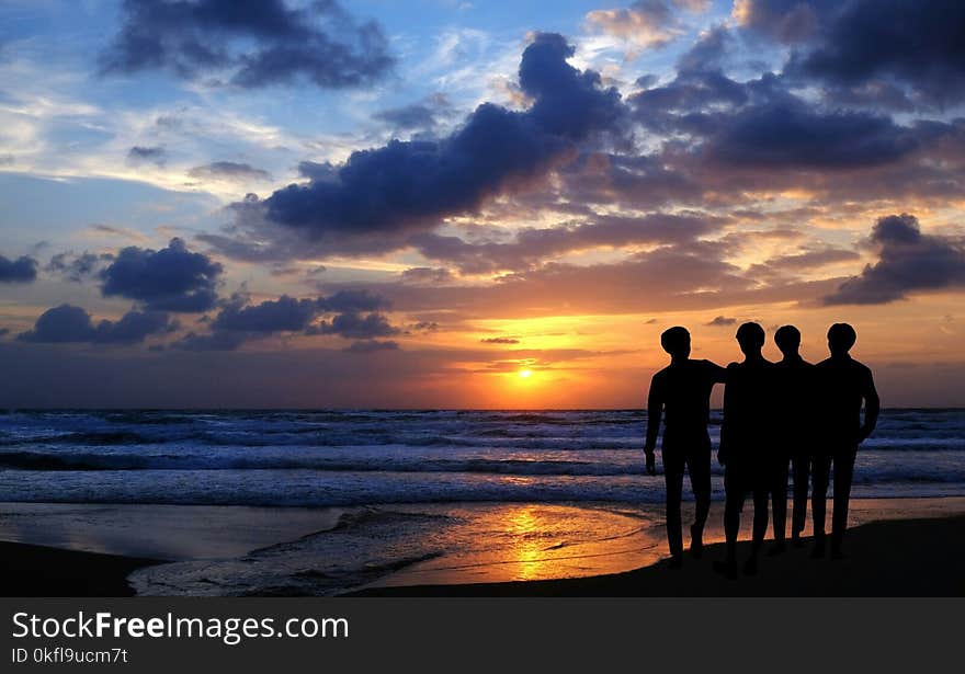 Sky, Sea, Horizon, Sunset