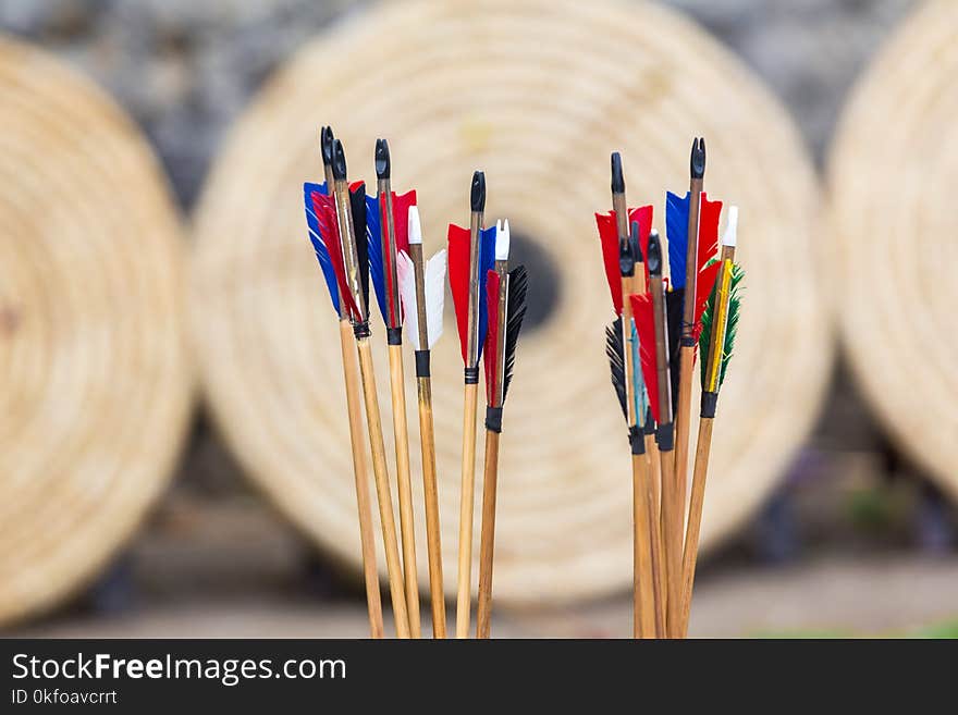 Bow and arrow target background