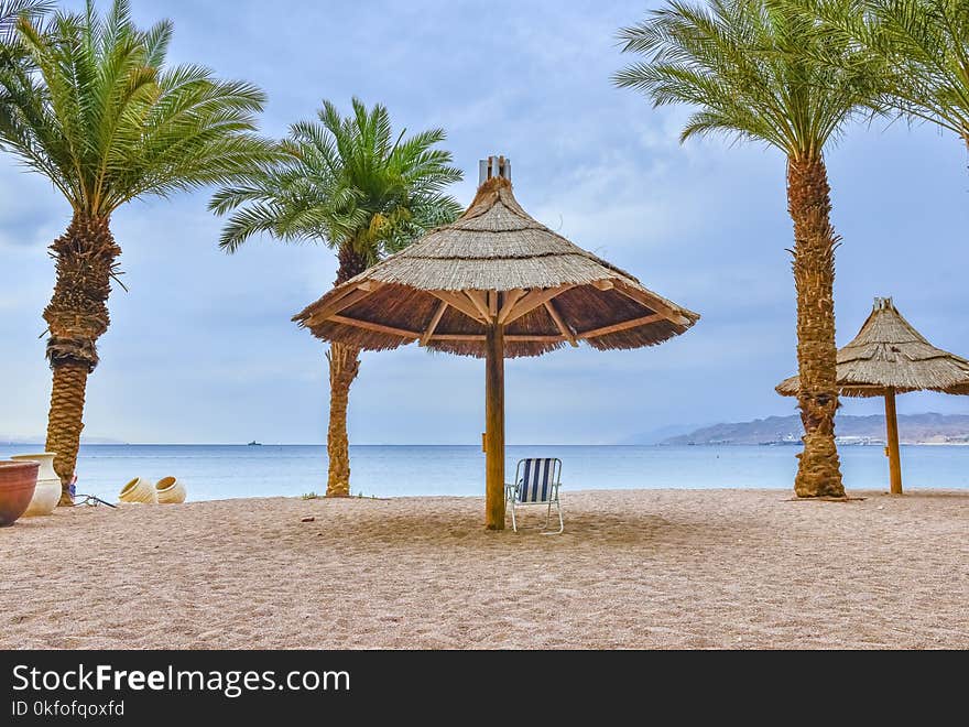 Stormy weather at the gulf of Eilat - famous resort city in Israel