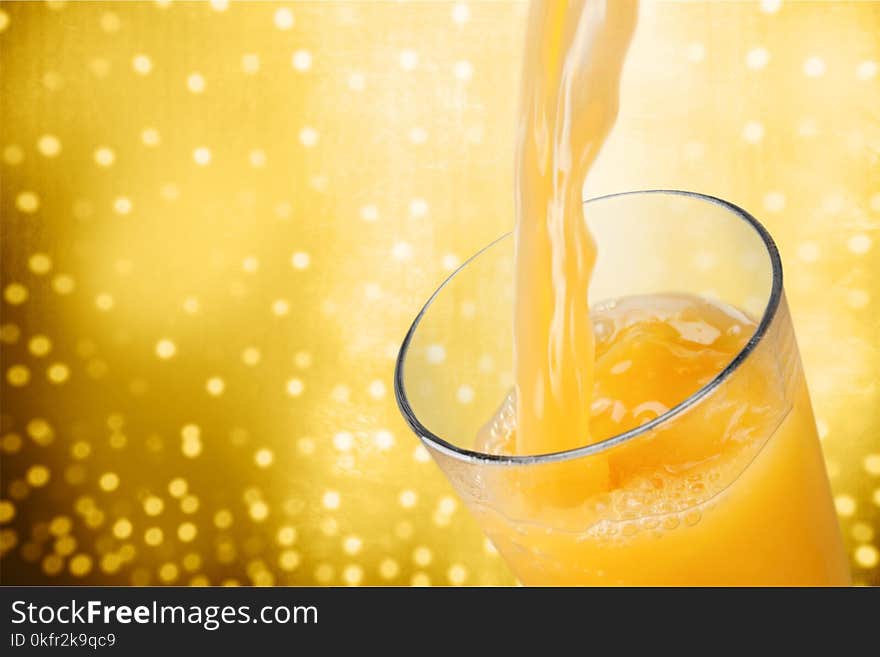 Juice orange juice pouring orange splashing glass drink