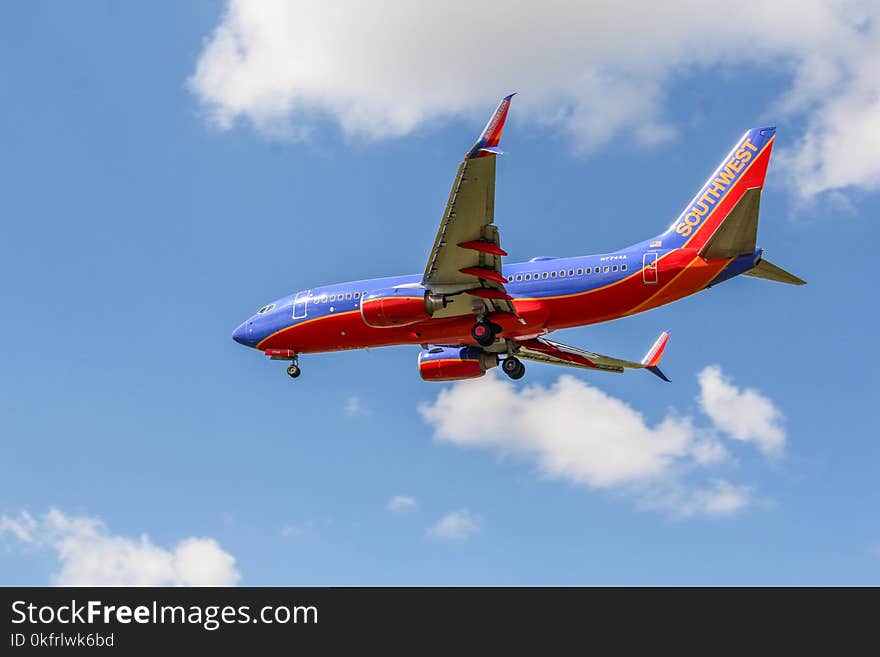 Airline, Sky, Airplane, Airliner