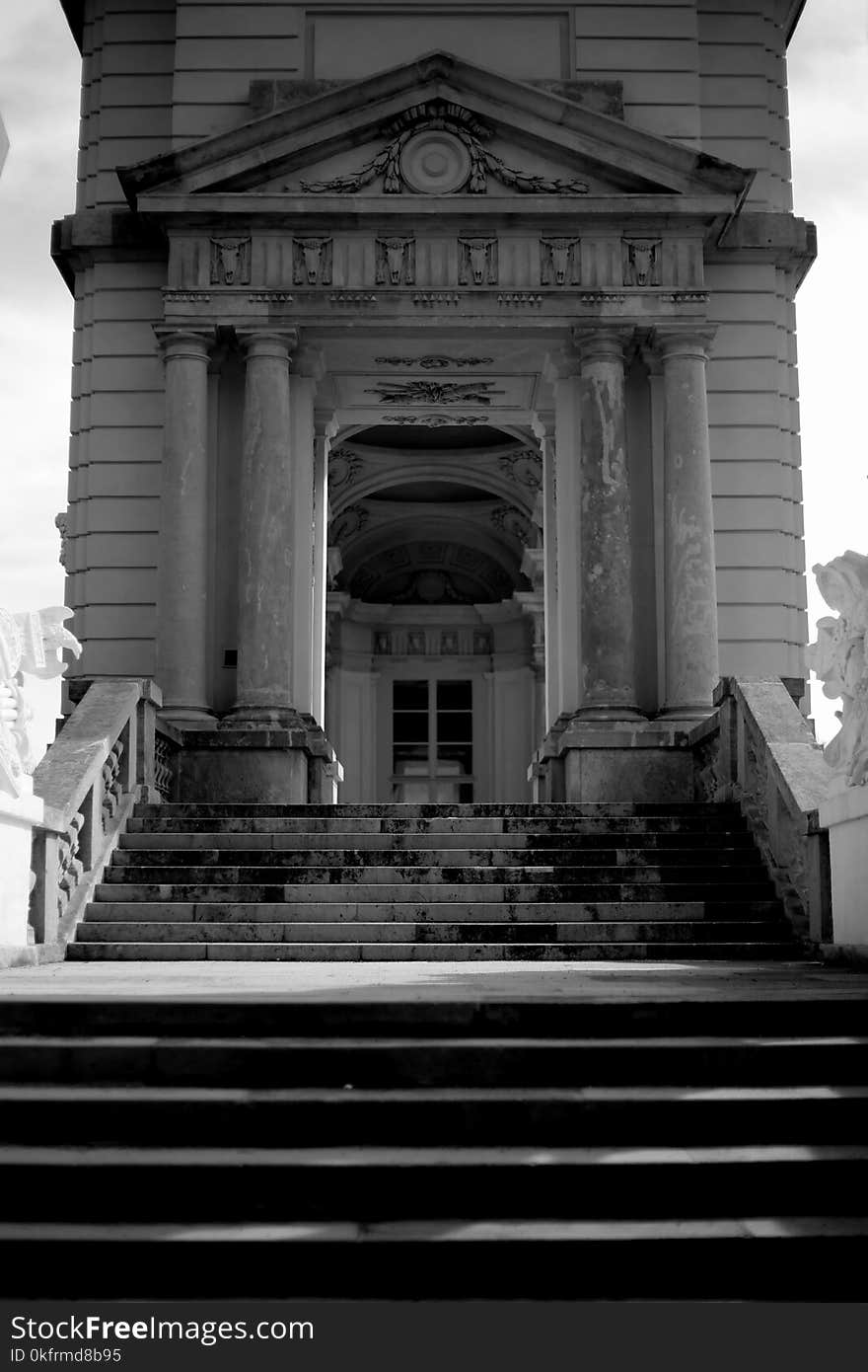 Landmark, Black And White, Monochrome Photography, Structure