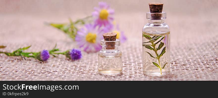 Glass Bottle, Perfume, Flower, Product