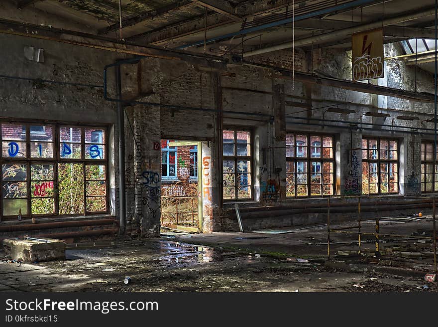 Window, Wood, Ruins, Facade