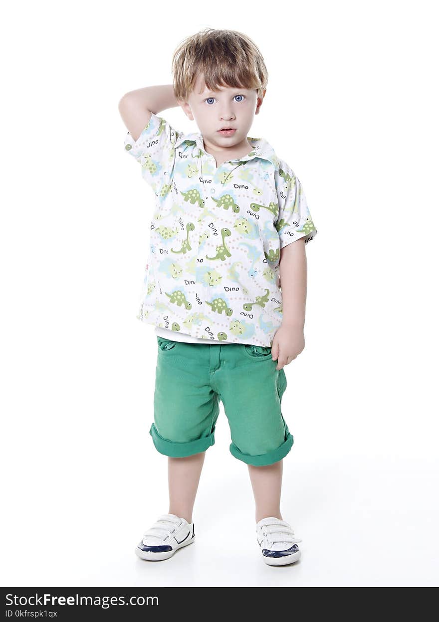 Clothing, Green, Child, Boy