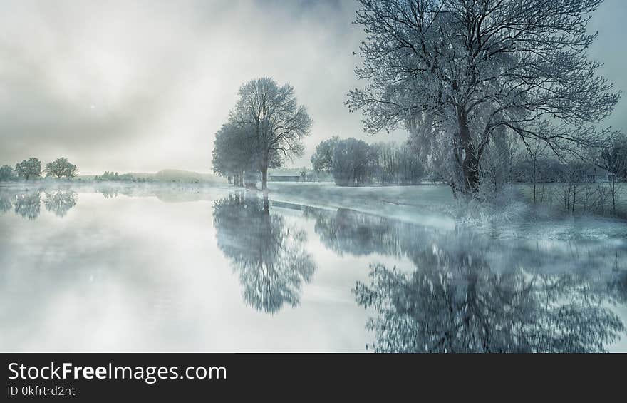 Water, Reflection, Nature, Winter