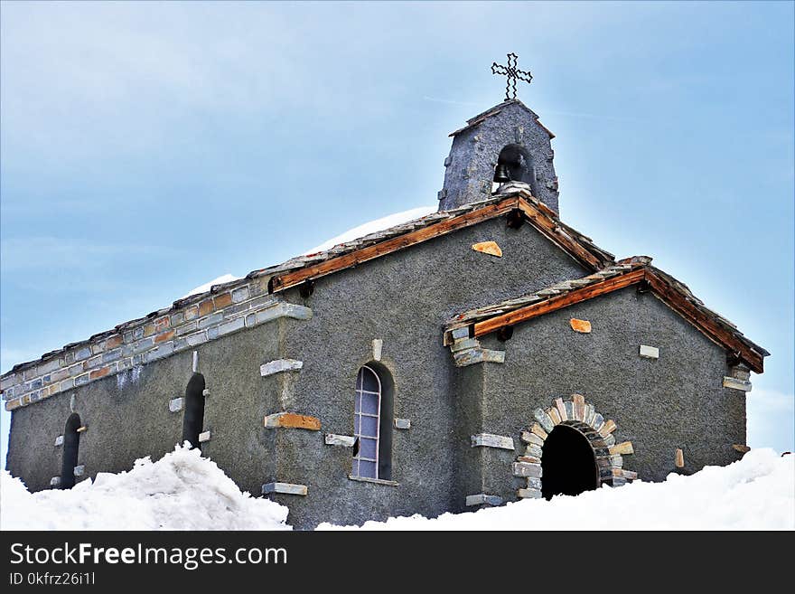 Snow, Sky, Winter, Building