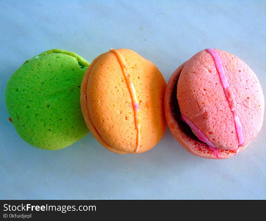 Colored Biscuits With Jam