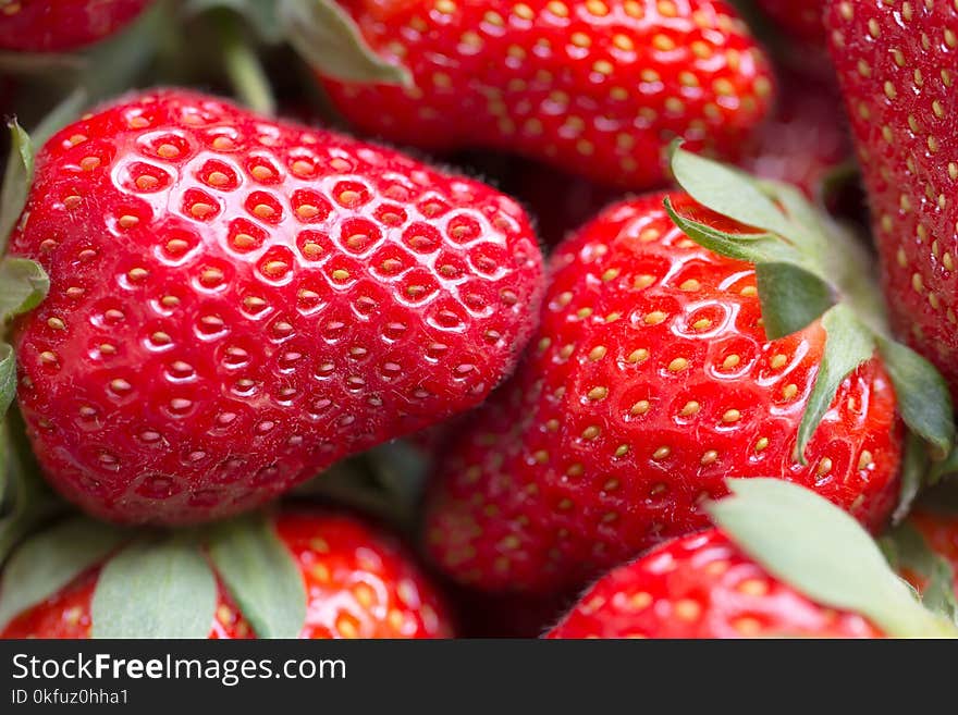 Macro Picture Of A Juicy Ripe Strawberry