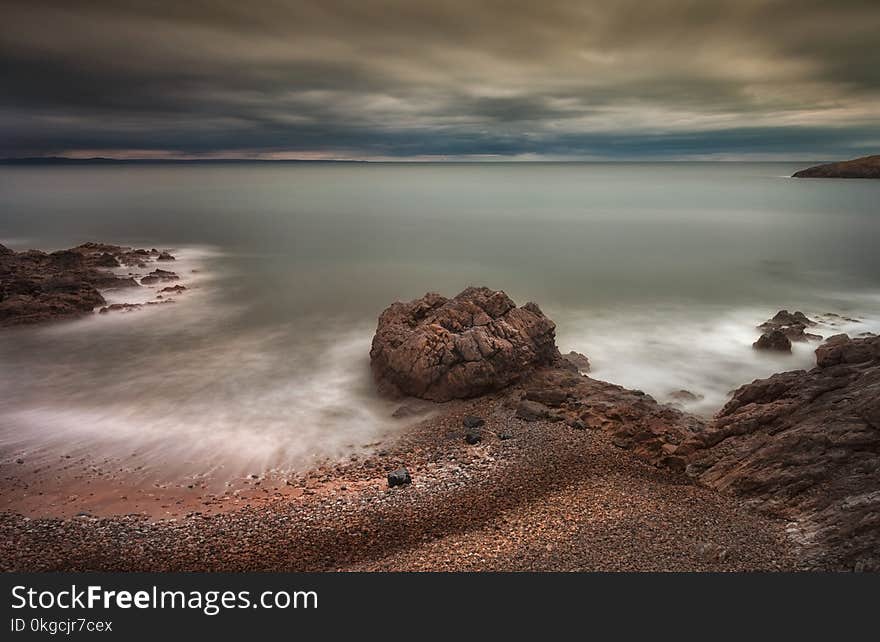 Rotherslade Bay and Donkey Rock