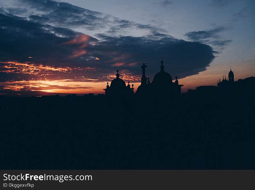 Dome Building Under Black Sky