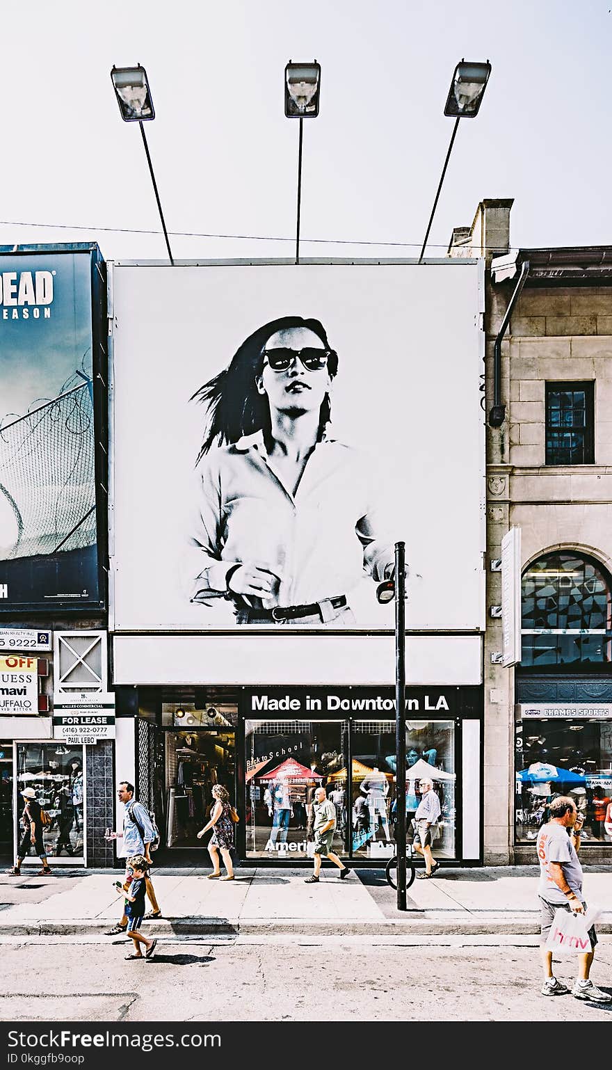 Photo of Billboard of Woman in Black and White