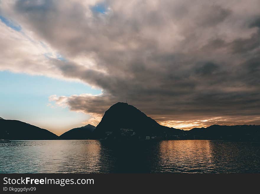 Mountain Under Gray Sky