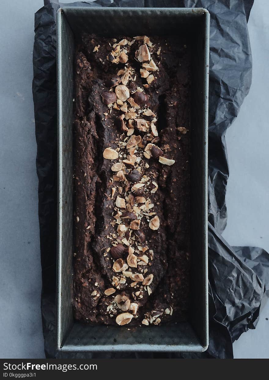 Chocolate Cake in Gray Box