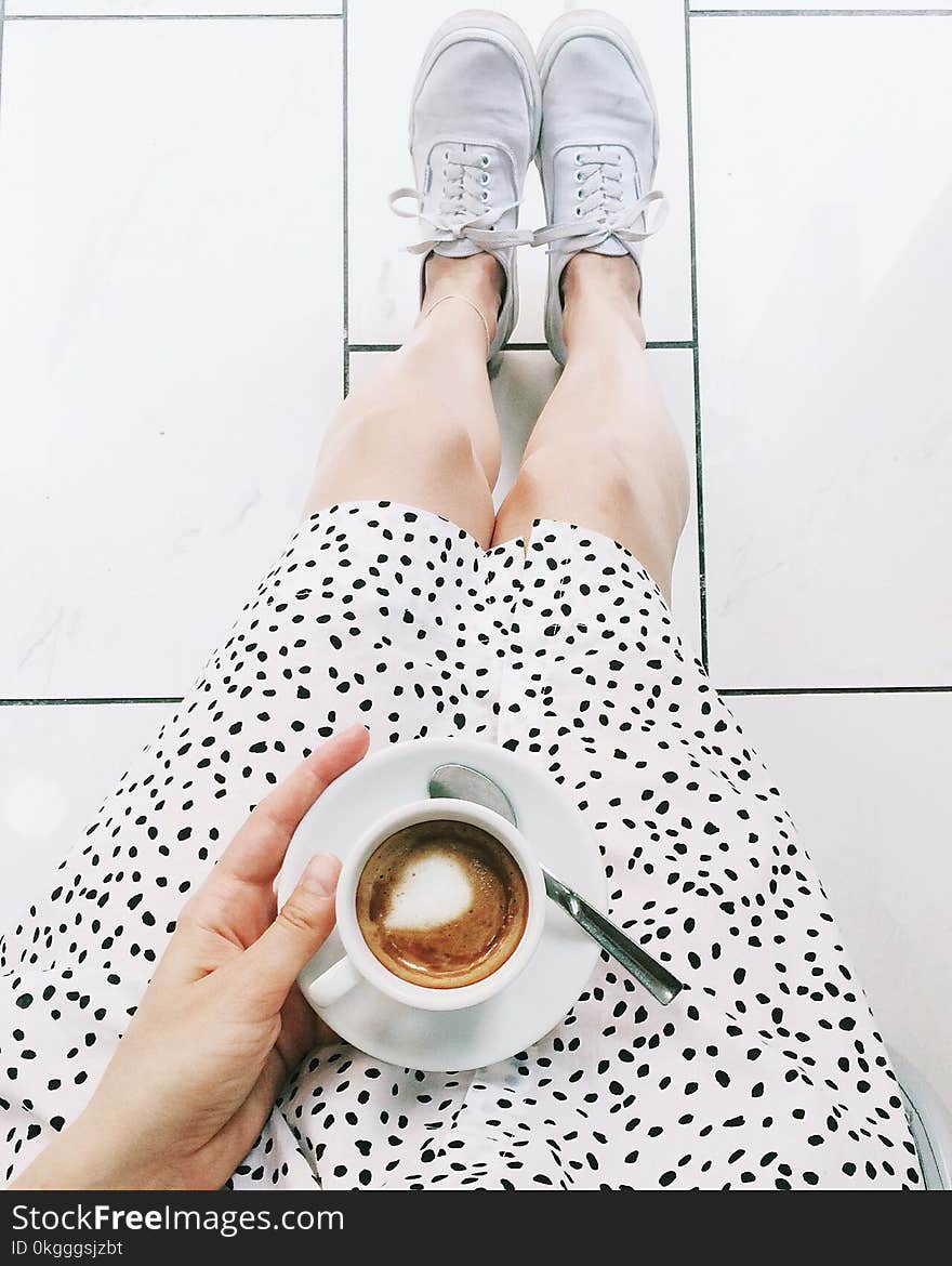 White Ceramic Teacup