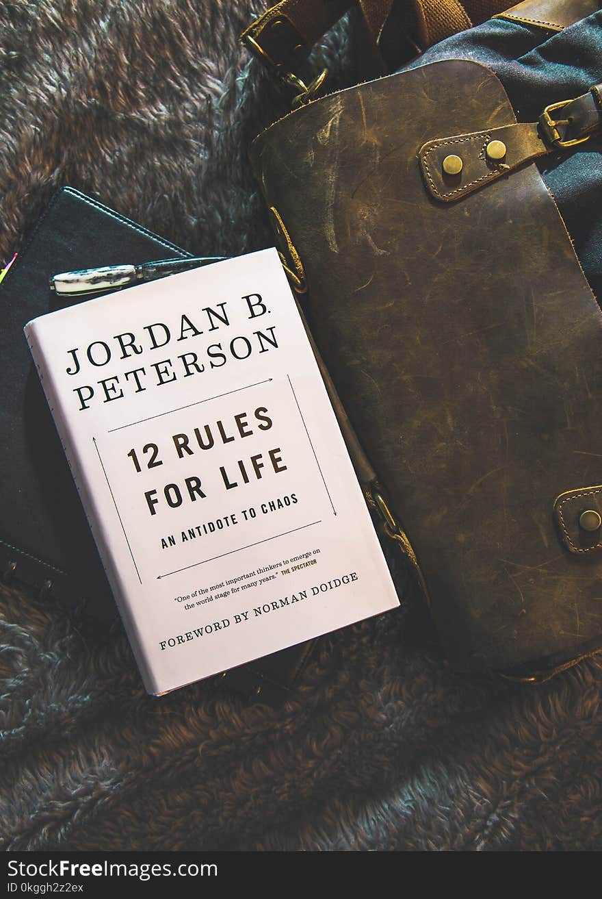 12 Rules for Life by Jordan B. Peterson Book Brown Textile