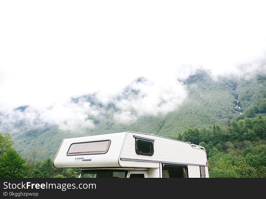 White Rv Trailer