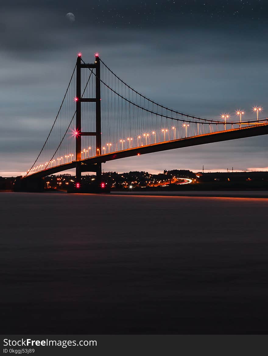 Golden Gate Bridge Under Cloudy Sky