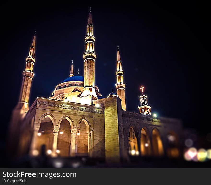 Mosque beside church