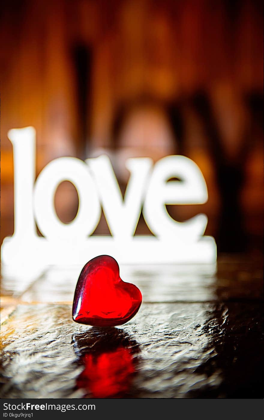 Closeup Photo of Red Heart-shaped Figure