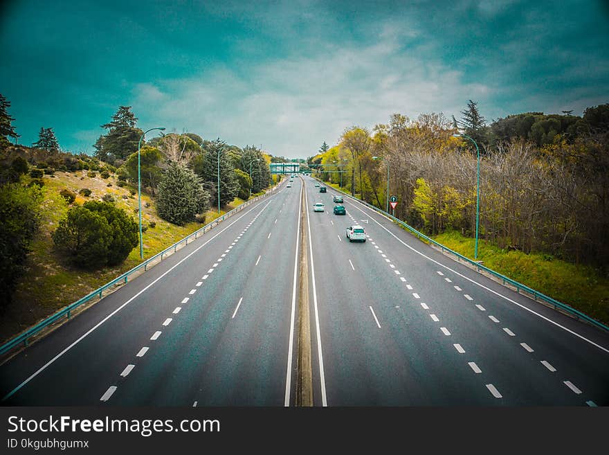 Aerial Photo of Asphalt Road