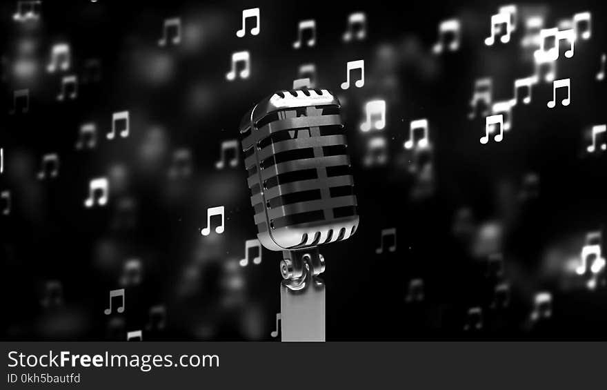 Abstract Background with nice abstract retro microphone