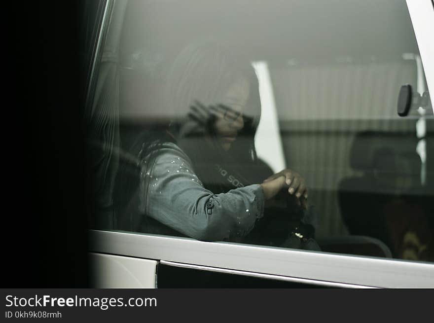 Woman on Car