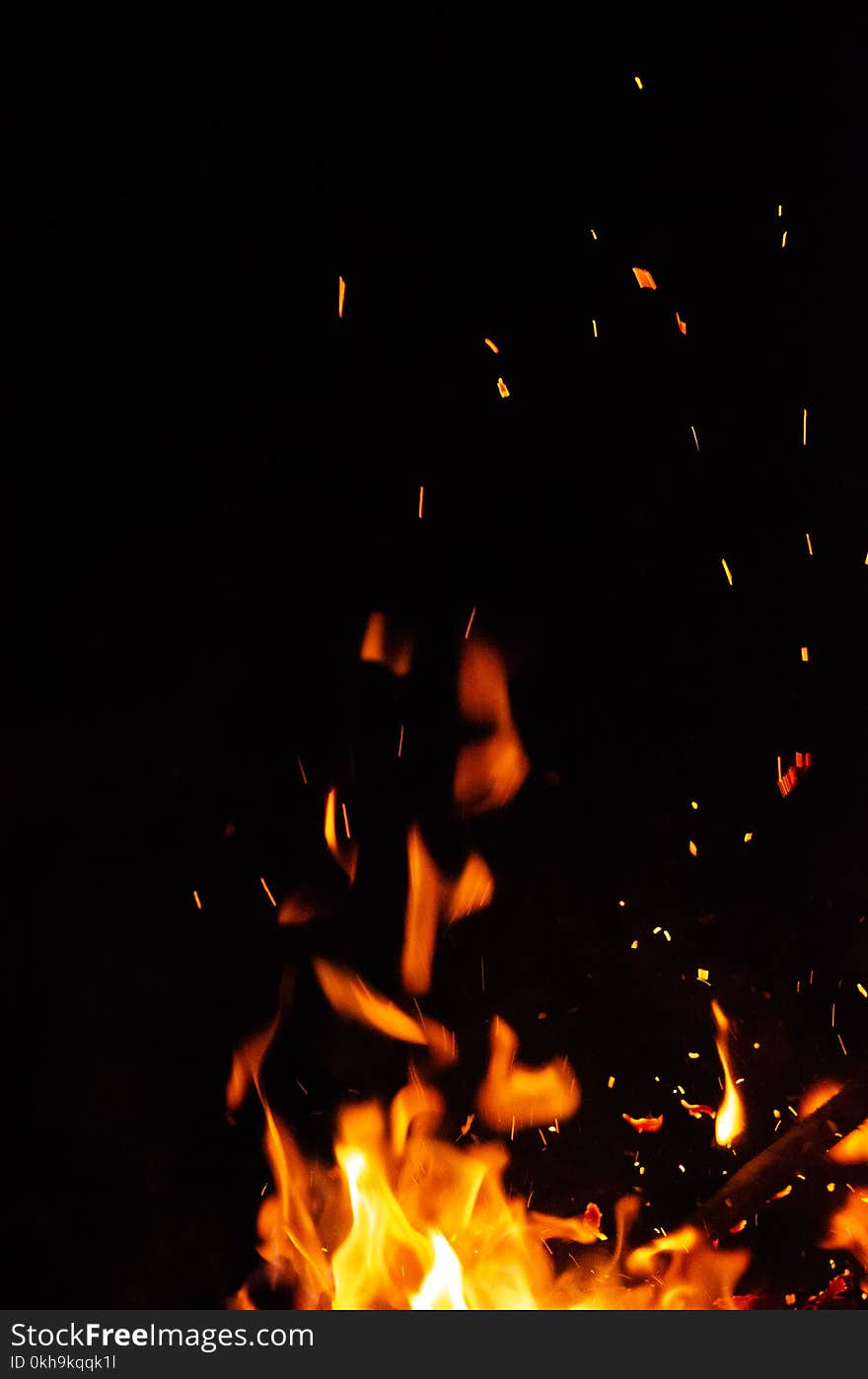 Photography of Fire in Dark Area