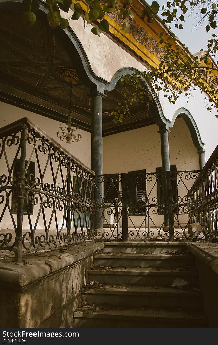 Black Metal Gate Beside House