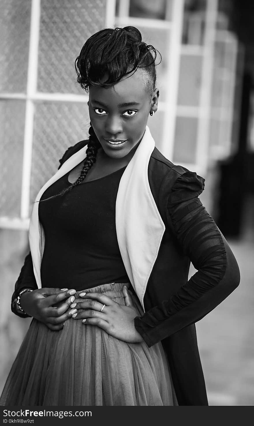 Grayscale Photography of Woman Wearing Cardigan