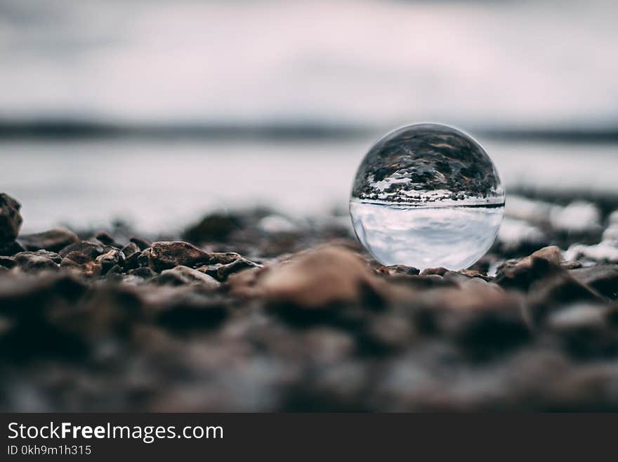 Macro Photography of Water on Sand