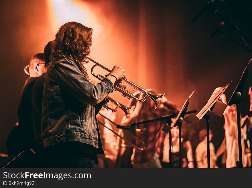 Person Performing Trumpet