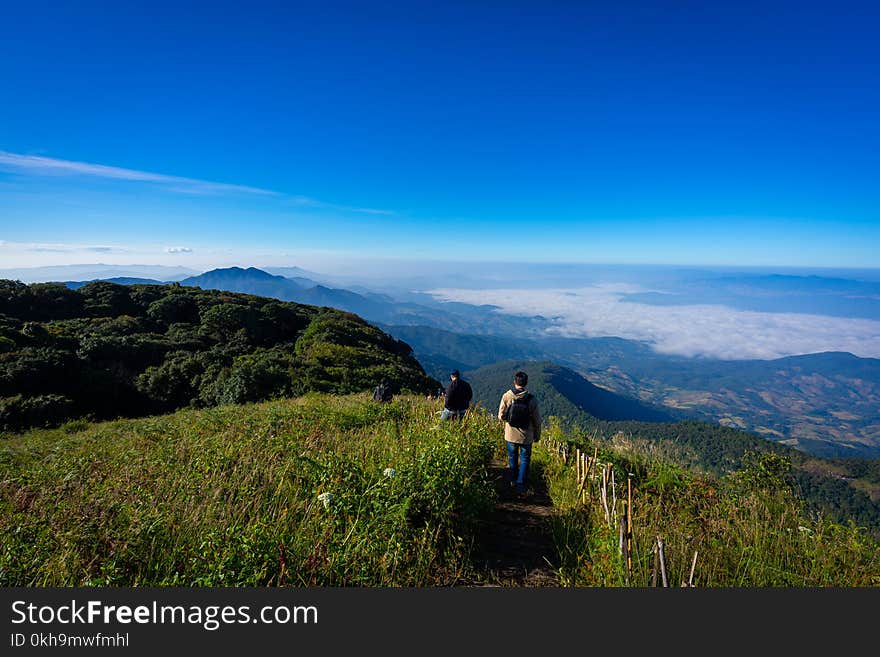 Two People on Mountain