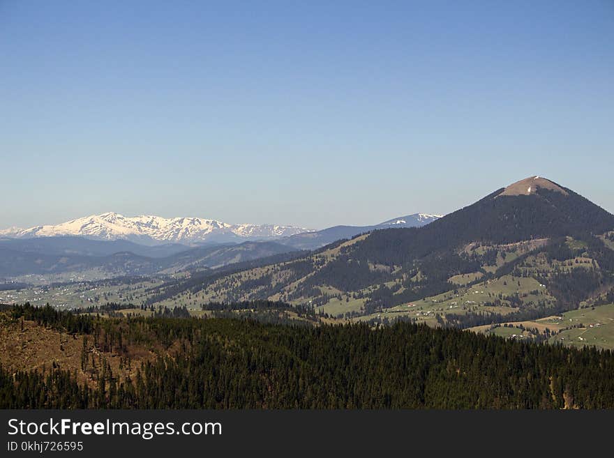 Carpathian Mountains seen from Vatra Dornei