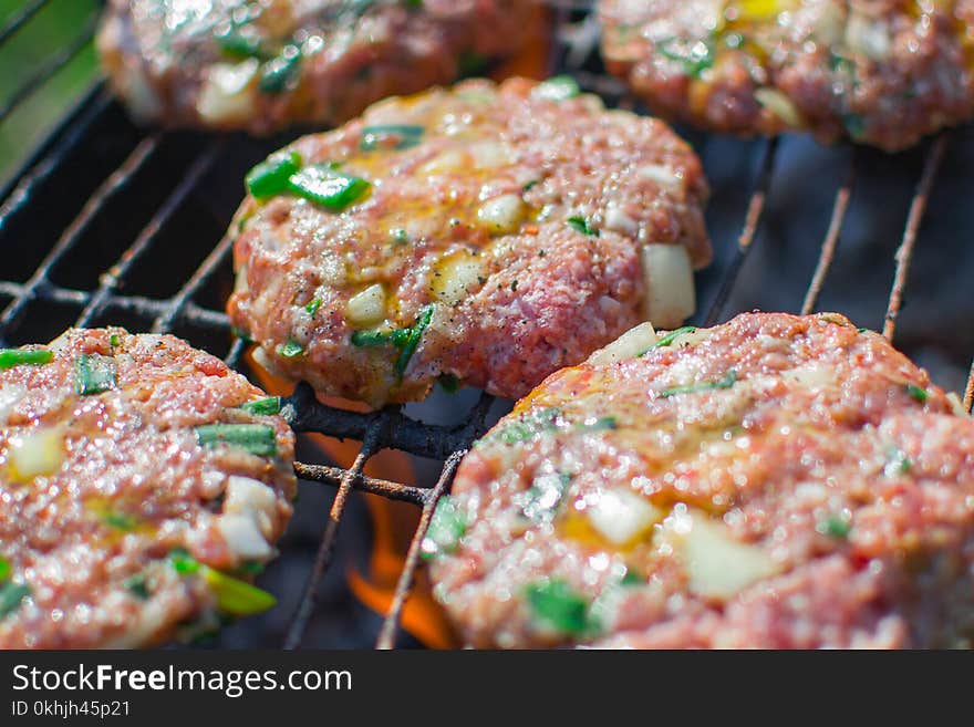 Fried burgers on the grill holiday weekends