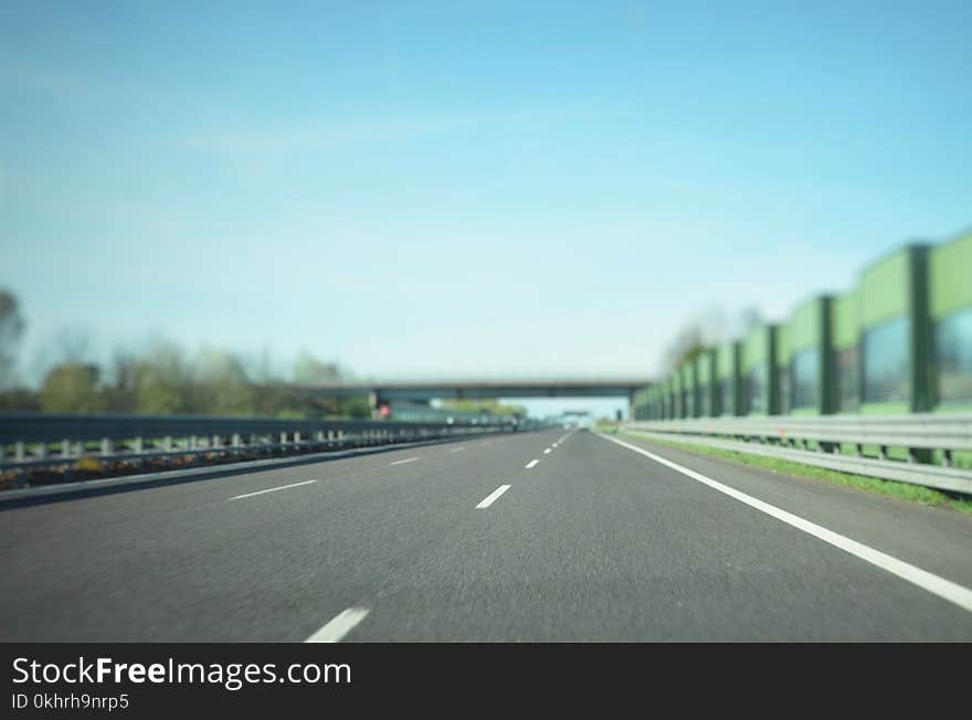 Gray Asphalt Road Under Blue Sky