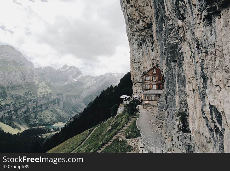 restaurant on mountain side