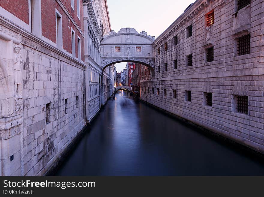 Photo of Canal Between Buildings