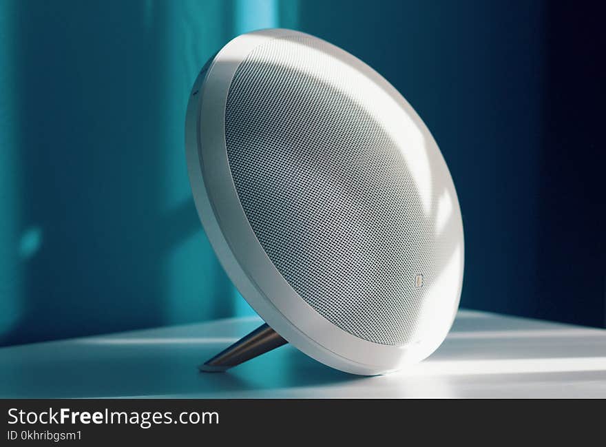 Photo of White Portable Bluetooth Speaker